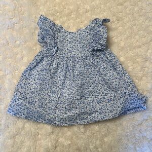 Janie and Jack Blue Floral Ruffle Dress